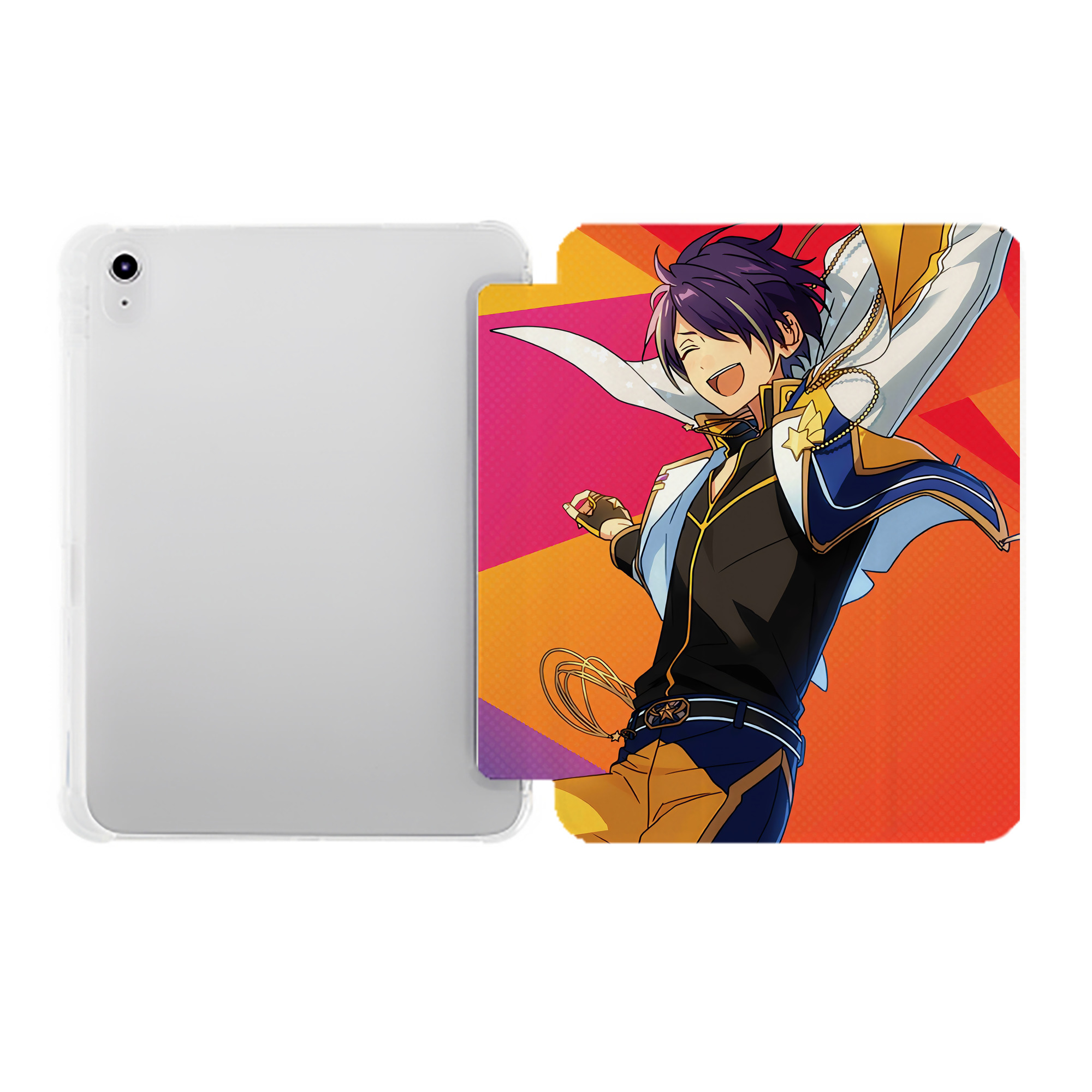 （画像用） あんさんぶるスターズ! Ensemble Stars IPad ケース ペン収納付き 三つ折りスタンド PUレザー×シリコン 対応機種9.5/10.5/10.9インチ